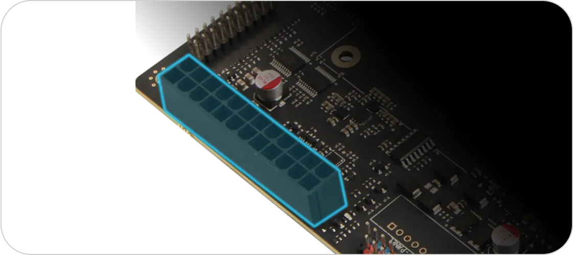 Supports Standard ATX 24-Pin Power Supply